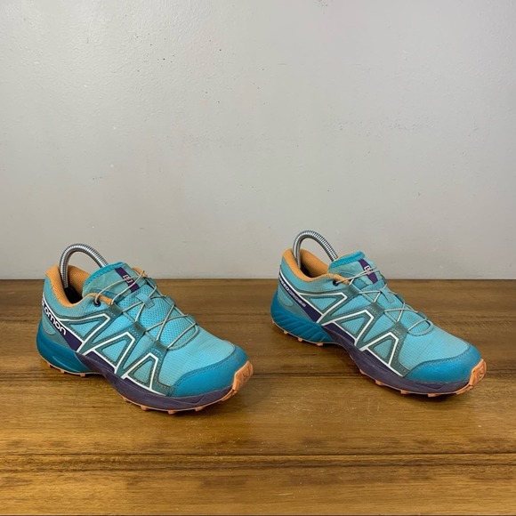 Salomon Speedcross Light Blue Orange Trail Running Shoe Size 6 - Picture 7 of 9